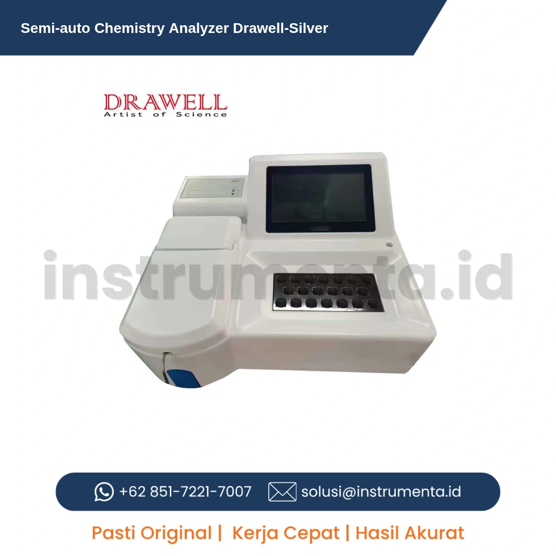 Distributor Resmi Semi-auto Chemistry Analyzer Drawell-Silver Alat Analisis Kimia Klinik Ready Stock